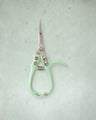 Lagoon green pruning shears on a pale concrete background