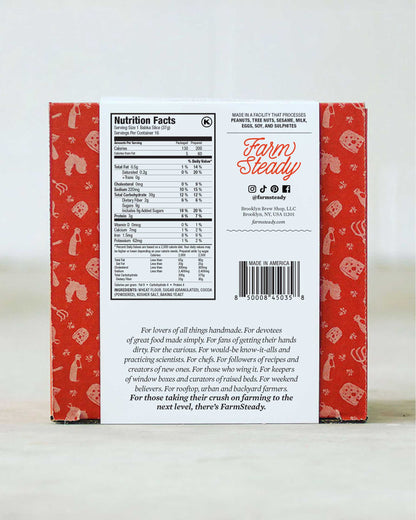 Chocolate Babka Making Kit box, back with nutrition facts
