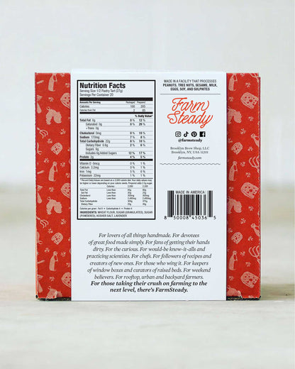Pastry Tart Making Kit box, back with nutrition facts